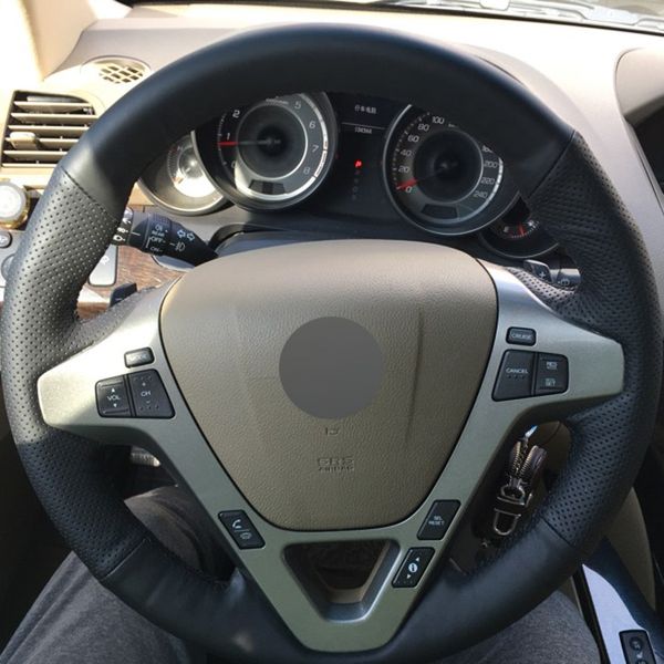 black genuine leather diy hand-stitched car steering wheel cover for acura mdx 2009-2012
black genuine leather diy hand-stitched car steering wheel cover for acura mdx 2009-2012