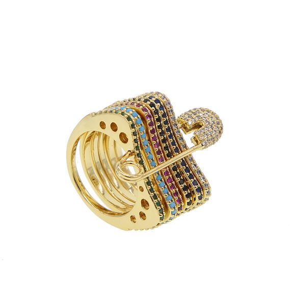 whole sale6 colors cz safety pin ring for women elegance jewelry wedding gift gold color femme bijoux street fashion ring all match gift, Golden;silver
whole sale6 colors cz safety pin ring for women elegance jewelry wedding gift gold color femme bijoux street fashion ring all match gift, Golden;silver