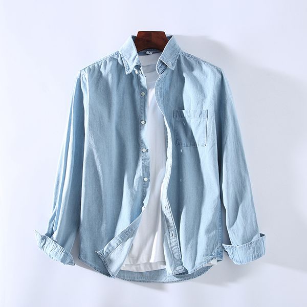 quality men washed demin shirts long sleeves button slim fit jean shirts mens cowboy tees pocket casual hombre outerwear, White;black
quality men washed demin shirts long sleeves button slim fit jean shirts mens cowboy tees pocket casual hombre outerwear, White;black