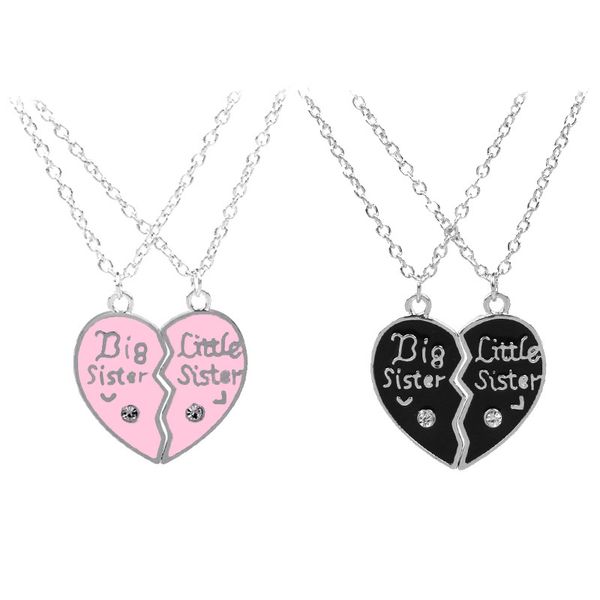 big little sister crystal necklace big sis little sis broken heart pendants necklaces for family sister gift colar, Silver
big little sister crystal necklace big sis little sis broken heart pendants necklaces for family sister gift colar, Silver