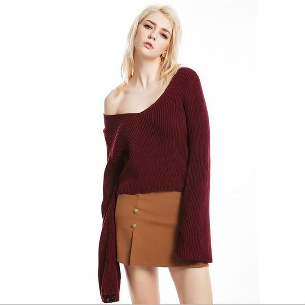 new big v-neck women short winter knitted sweater pullovers2018elegant flare sleeve female knitted sweater loose cq2197, White;black
new big v-neck women short winter knitted sweater pullovers2018elegant flare sleeve female knitted sweater loose cq2197, White;black