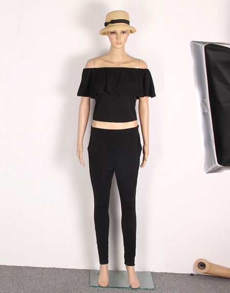 Casual Women Fashion Set Ruffles Slash Neck Long Pants 2 Piece Tracksuit Tops Pants Fashion Body New Slim Fit Women Suit Female
Casual Women Fashion Set Ruffles Slash Neck Long Pants 2 Piece Tracksuit Tops Pants Fashion Body New Slim Fit Women Suit Female