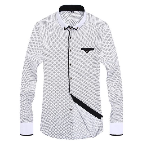 fashion men casual long sleeved printed shirt slim fit male social business dress shirt brand men clothing soft comfortable asian size, White;black
fashion men casual long sleeved printed shirt slim fit male social business dress shirt brand men clothing soft comfortable asian size, White;black