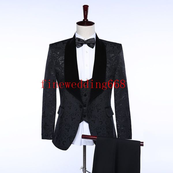 and fine jacquard shawl lapel wedding groom tuxedos men suits wedding/prom/dinner man blazer(jacket+tie+vest+pants) 207, Black;gray
and fine jacquard shawl lapel wedding groom tuxedos men suits wedding/prom/dinner man blazer(jacket+tie+vest+pants) 207, Black;gray