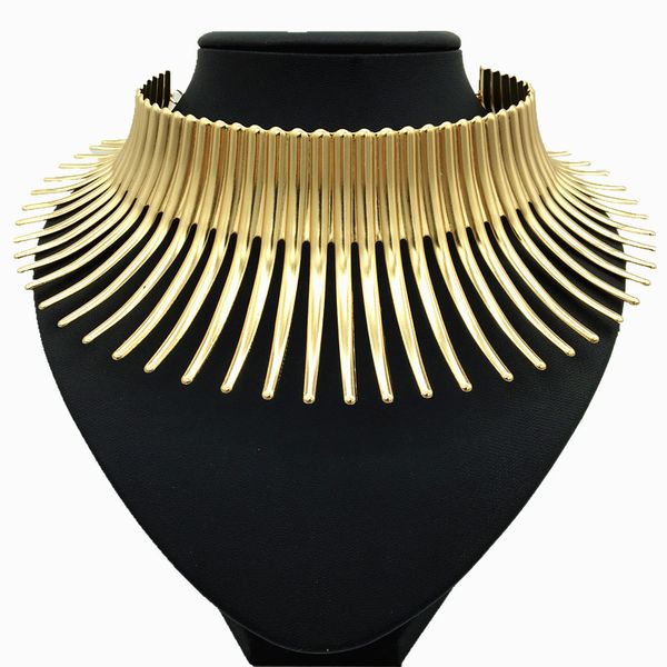 whole salekmvexo fashion metal big torques statement necklaces for women 2017 large thorn collar choker necklace boho steampunk jewelry, Golden;silver
whole salekmvexo fashion metal big torques statement necklaces for women 2017 large thorn collar choker necklace boho steampunk jewelry, Golden;silver