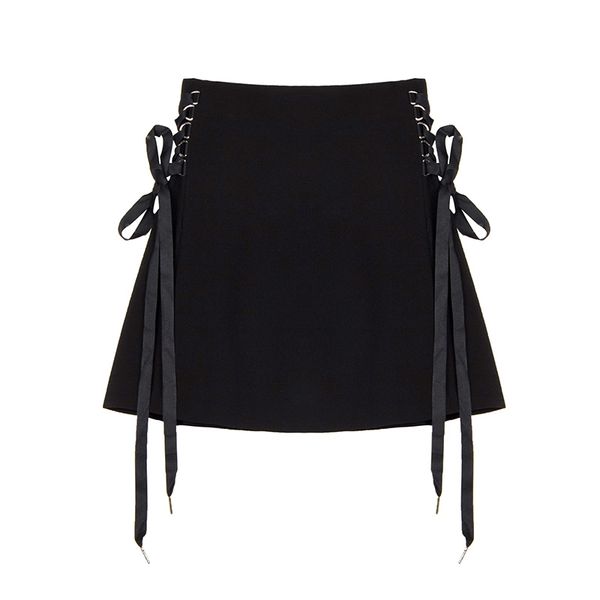 harajuku skirts sides lace up black mini skirt for gothic girl a-line high waist skirt with zippper
harajuku skirts sides lace up black mini skirt for gothic girl a-line high waist skirt with zippper