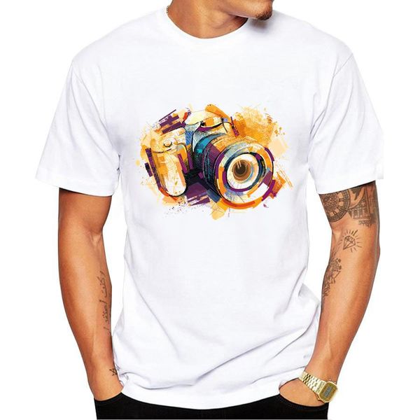 fashion summer oil painting camera design men t shirt custom printed hipster tees, White;black
fashion summer oil painting camera design men t shirt custom printed hipster tees, White;black