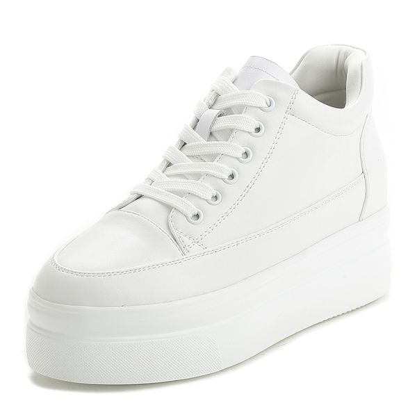 new arrival women platform casual shoes cowhide genuine leather sneakers comfortable height increasing women shoes, Black;white
new arrival women platform casual shoes cowhide genuine leather sneakers comfortable height increasing women shoes, Black;white