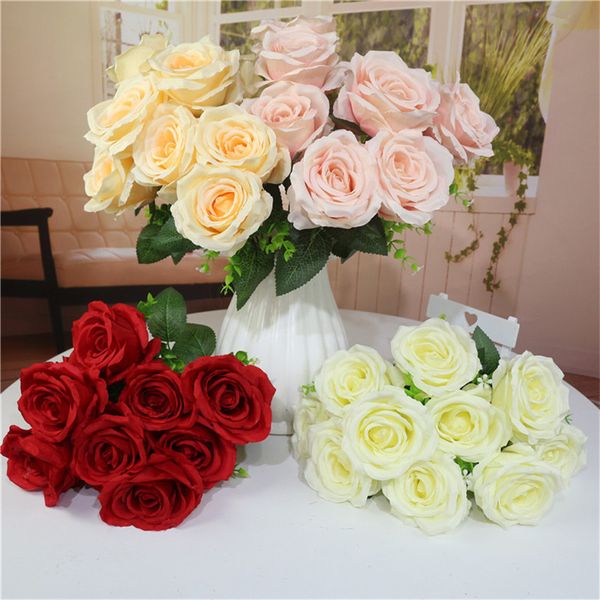 10 heads 8cm artificial rose flowers wedding bride bouquet silk diy home decor rose flowers 4 colors
10 heads 8cm artificial rose flowers wedding bride bouquet silk diy home decor rose flowers 4 colors