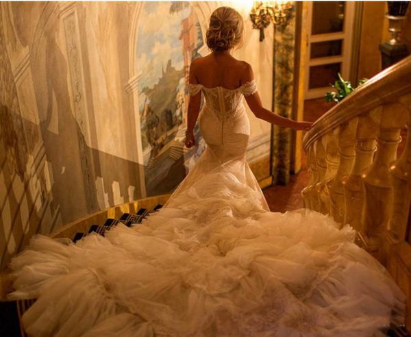 Gorgeous Cathedral Train Mermaid Wedding Dresses Sexy Off The Shoulder Said Arabic Wedding Dresses 2019 Lace Bridal Dresses Custom Made
Gorgeous Cathedral Train Mermaid Wedding Dresses Sexy Off The Shoulder Said Arabic Wedding Dresses 2019 Lace Bridal Dresses Custom Made