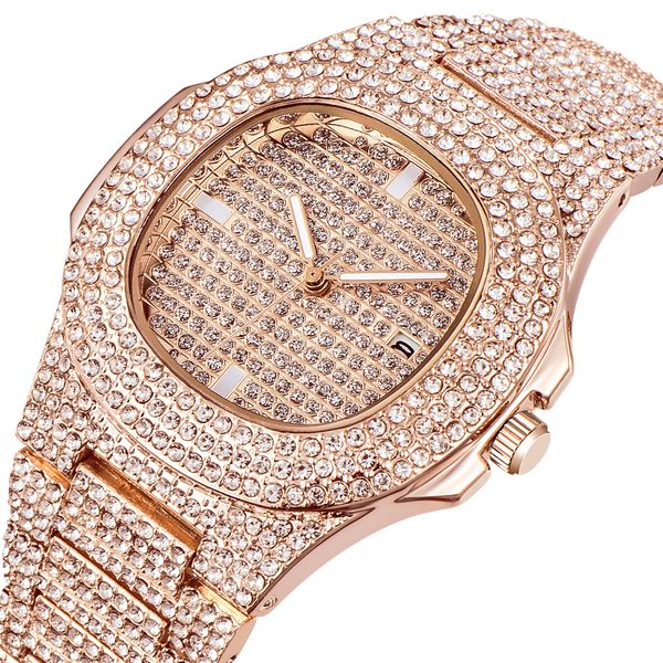 Wholesale Watches Mens Luxury Brand Diamond Calendar Quartz Wristwatches Men Gold Vintage Designer Watches Montre Homme Gold New
Wholesale Watches Mens Luxury Brand Diamond Calendar Quartz Wristwatches Men Gold Vintage Designer Watches Montre Homme Gold New
