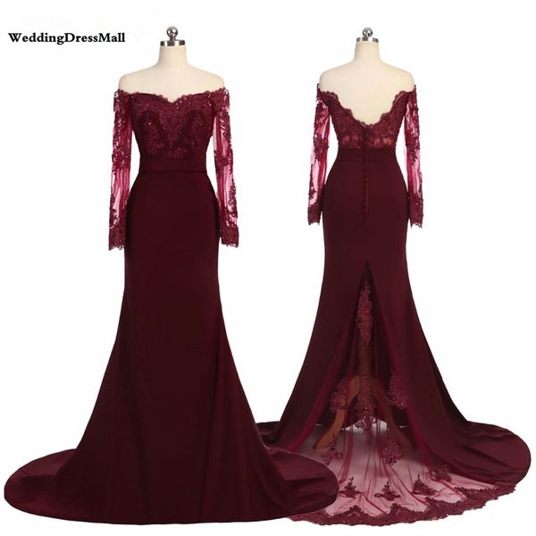 off shoulder burgundy bridesmaid dresses long sleeves vestidos largos beaded mermaid wedding party dress lace bridesmaid dress, White;pink
off shoulder burgundy bridesmaid dresses long sleeves vestidos largos beaded mermaid wedding party dress lace bridesmaid dress, White;pink