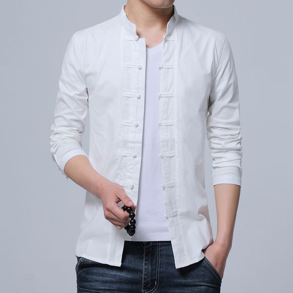 men shirt cotton chinese tradition style 2018 new arrival male solid color mandarin collar long sleeve casual shirt xxl 4xl, White;black
men shirt cotton chinese tradition style 2018 new arrival male solid color mandarin collar long sleeve casual shirt xxl 4xl, White;black