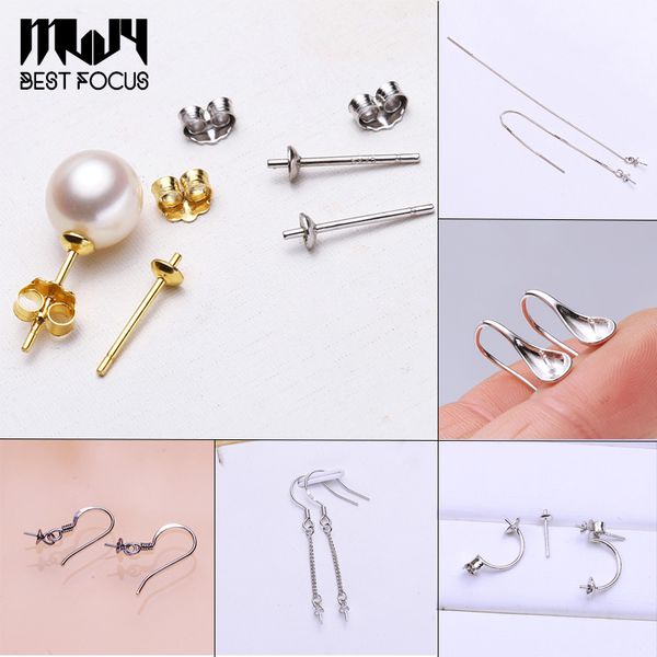 Simple Pearl Earrings Settings 925 Sterling Silver Earrings Settings 6 Styles DIY Pearl Stud Earrings Jewelry diy Christmas Wedding Gift
Simple Pearl Earrings Settings 925 Sterling Silver Earrings Settings 6 Styles DIY Pearl Stud Earrings Jewelry diy Christmas Wedding Gift