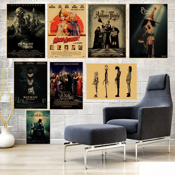 tim burton s vintage retro matte kraft paper antique poster wall sticker home decora 42*30cm
tim burton s vintage retro matte kraft paper antique poster wall sticker home decora 42*30cm