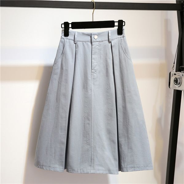 high waist skirts female summer long section 2018 new korean version solid color word skirt double pocket fashion a word, Black
high waist skirts female summer long section 2018 new korean version solid color word skirt double pocket fashion a word, Black