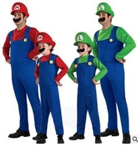 super mario luigi brothers fancy dress up party costume hat cos suit clothes 3pcs 1set romper +hat +beard cny654, Black;red
super mario luigi brothers fancy dress up party costume hat cos suit clothes 3pcs 1set romper +hat +beard cny654, Black;red