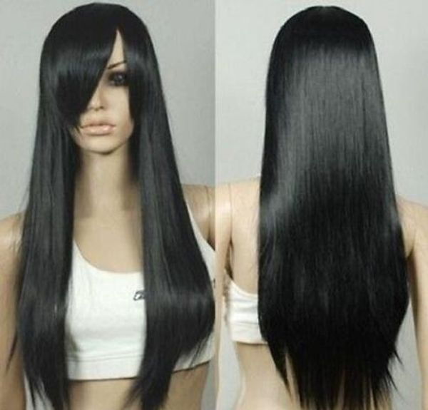 fashion straight long bangs women cosplay heat resistant hair full wig black, Black;brown
fashion straight long bangs women cosplay heat resistant hair full wig black, Black;brown