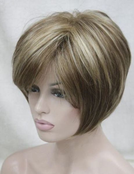 short straight blonde mix charm style fashion women health hair wigs wig, Black;brown
short straight blonde mix charm style fashion women health hair wigs wig, Black;brown