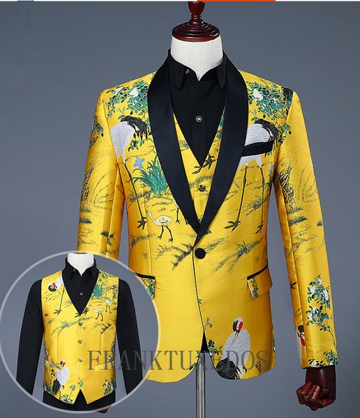 2018 fashion men suit gold embroidery slim male singer stage dress tuxedos wedding 3 pieces suits (jacket+pants+vest, White;black
2018 fashion men suit gold embroidery slim male singer stage dress tuxedos wedding 3 pieces suits (jacket+pants+vest, White;black