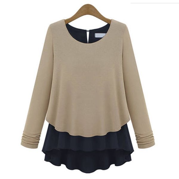 zebery autumn long sleeve women's casual t-shirt skirt style patchwork clothing t-shirt clothes for woman, White
zebery autumn long sleeve women's casual t-shirt skirt style patchwork clothing t-shirt clothes for woman, White