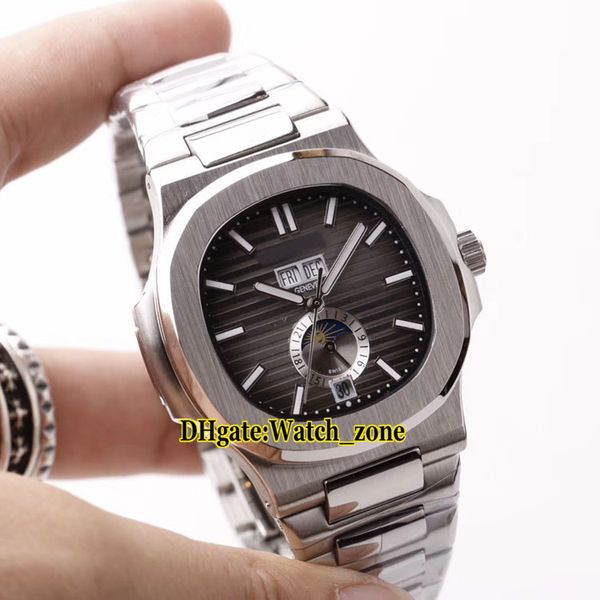 41mm sport nautilus big date 5726/1a-001 gray dial 5726/1 asian 2813 automatic moon phase mens watch stainless steel band gents watches, Slivery;brown
41mm sport nautilus big date 5726/1a-001 gray dial 5726/1 asian 2813 automatic moon phase mens watch stainless steel band gents watches, Slivery;brown