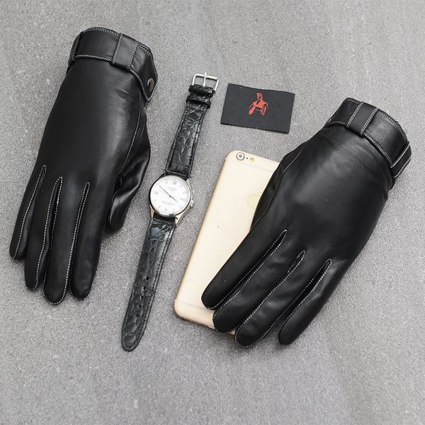 tonfur men' genuine leather gloves real sheepskin black touch screen gloves button fashion brand winter warm mittens tbwa572, Blue;gray
tonfur men' genuine leather gloves real sheepskin black touch screen gloves button fashion brand winter warm mittens tbwa572, Blue;gray