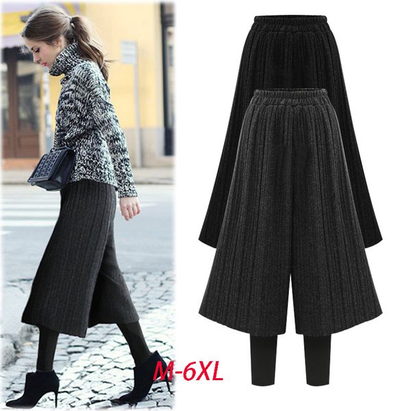 women wide leg pants high waist loose straight ankle-length thick pants womens casual large size 6xl large size 4600, Black;white
women wide leg pants high waist loose straight ankle-length thick pants womens casual large size 6xl large size 4600, Black;white