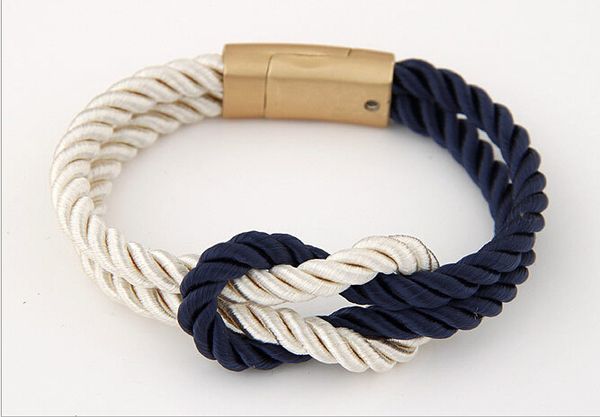 Charm Double Layer gold nautical rope Bracelets for Women Men's Jewelry Rope Chain Bracelet with Magnetic Clasp Jewelry 
Charm Double Layer gold nautical rope Bracelets for Women Men's Jewelry Rope Chain Bracelet with Magnetic Clasp Jewelry