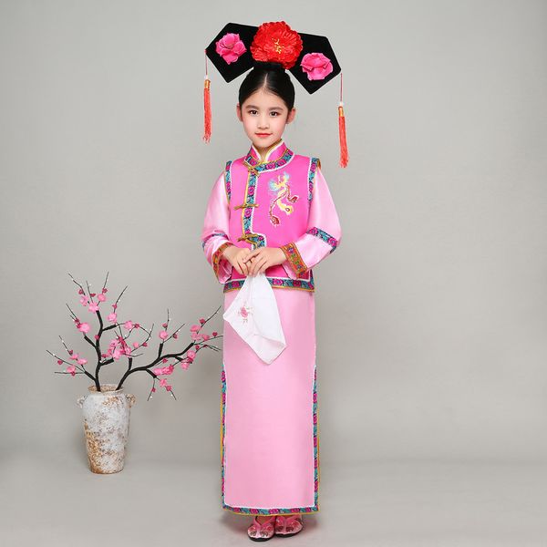 girl's qing dynasty dramaturgic dress chinese traditional kids ancient infanta costume peri theatrical robe dande wear cosplay, Black;red
girl's qing dynasty dramaturgic dress chinese traditional kids ancient infanta costume peri theatrical robe dande wear cosplay, Black;red