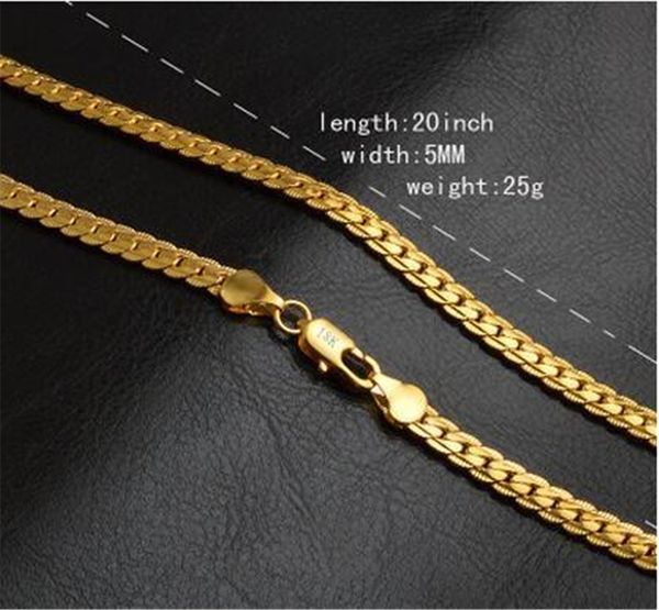 5mm fashion luxury jewelry 18k gold plated chain necklace for men women chains necklaces gifts wholesales accessories hip hop kka1538, Silver
5mm fashion luxury jewelry 18k gold plated chain necklace for men women chains necklaces gifts wholesales accessories hip hop kka1538, Silver
