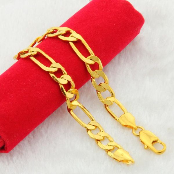 2018 new 24k pure gold color bracelet chain 6 8 10 mm 20cm bracelets chain for men male arm, Black
2018 new 24k pure gold color bracelet chain 6 8 10 mm 20cm bracelets chain for men male arm, Black