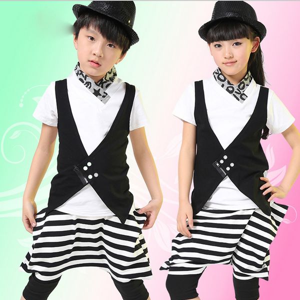 boy girl hip hop dance wear outfits mordern jazz hip-hop 2pcs clothing set kids children's hip hop stage wear dance costumes, Black;red
boy girl hip hop dance wear outfits mordern jazz hip-hop 2pcs clothing set kids children's hip hop stage wear dance costumes, Black;red