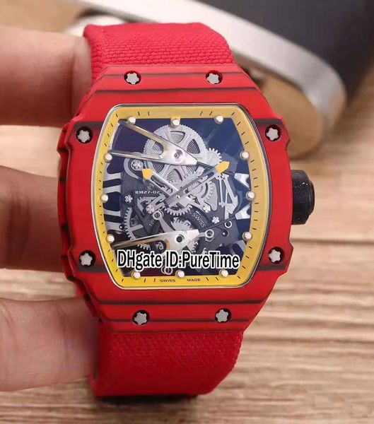 version 27-02 tourbillon rafael nadal carbon fiber case skeleton dial yellow inner miyota automatic mens watch red nylon r272-d4, Slivery;brown
version 27-02 tourbillon rafael nadal carbon fiber case skeleton dial yellow inner miyota automatic mens watch red nylon r272-d4, Slivery;brown