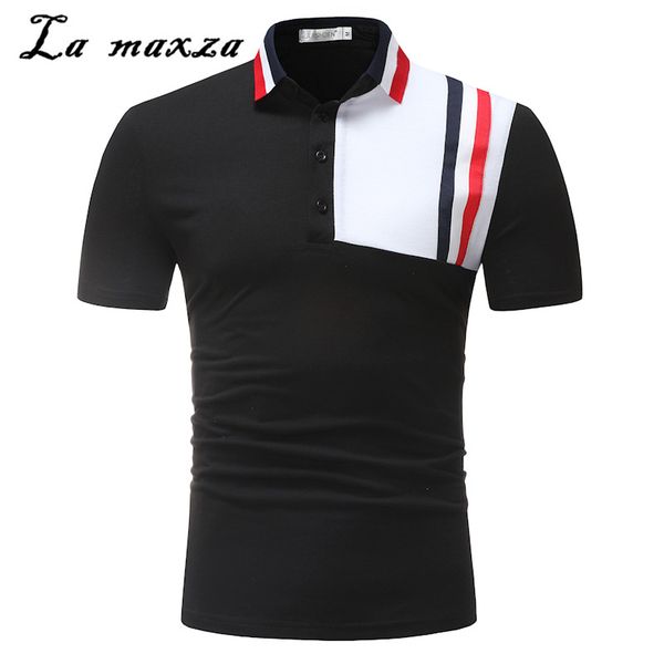 2018 summer black white stripe patchwork shirt big size short sleeve slim man shirts 3xl, White;black
2018 summer black white stripe patchwork shirt big size short sleeve slim man shirts 3xl, White;black