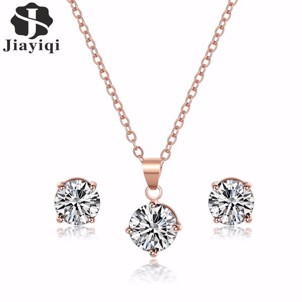 2017 rose gold color jewelry set round shaped inlay cubic zirconia necklace and earring stud jewelry set for women, Silver
2017 rose gold color jewelry set round shaped inlay cubic zirconia necklace and earring stud jewelry set for women, Silver