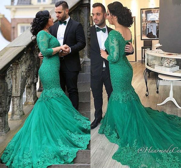 new elegant hunter green mermaid prom dresses v neck beaded crystals court train 3/4 sleeves formal evening party gowns yousef aljasmi, Black;red
new elegant hunter green mermaid prom dresses v neck beaded crystals court train 3/4 sleeves formal evening party gowns yousef aljasmi, Black;red