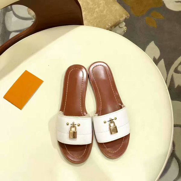 womens slippers ladies white leather sandals with metal lock designer red brown sandal summer beach shoes party shoes size35-42, Black
womens slippers ladies white leather sandals with metal lock designer red brown sandal summer beach shoes party shoes size35-42, Black