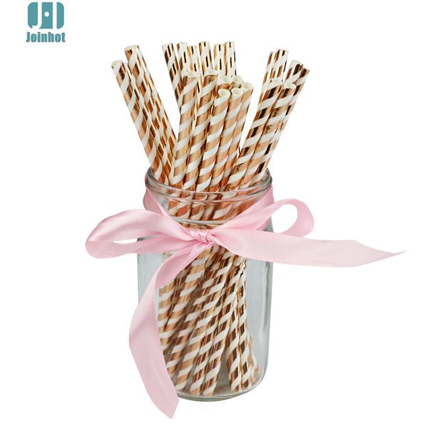 25pcs/ lot rose gold fine striped foil design paper straws for birthday wedding party baby shower
25pcs/ lot rose gold fine striped foil design paper straws for birthday wedding party baby shower