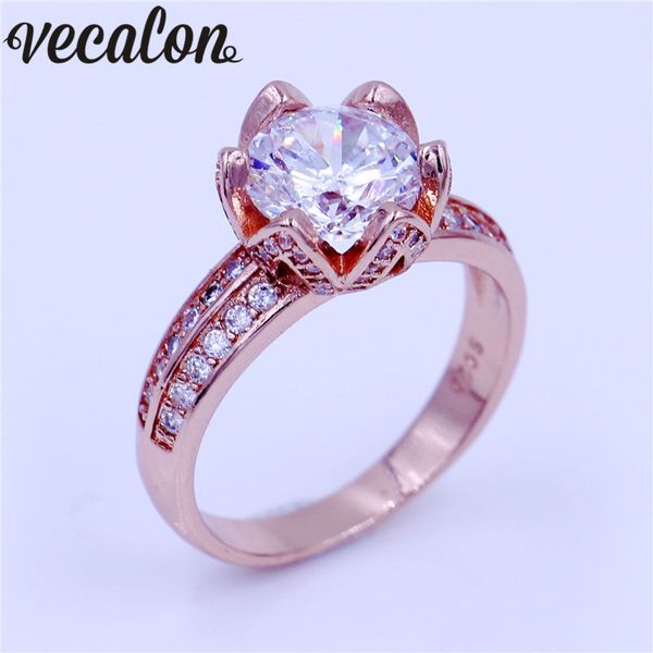 vecalon flower jewelry female rings 3ct diamonique cz rose gold filled anniversary wedding ring for women gift, Slivery;golden
vecalon flower jewelry female rings 3ct diamonique cz rose gold filled anniversary wedding ring for women gift, Slivery;golden