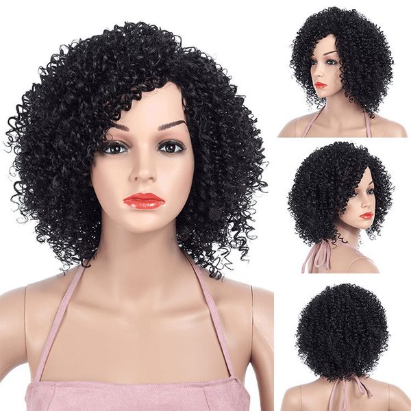 short synthetic afro bob wig straight hair side bang wigs chemical headgear dyed partial short fiber wig, Black
short synthetic afro bob wig straight hair side bang wigs chemical headgear dyed partial short fiber wig, Black