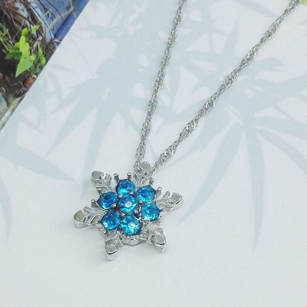 fashion jewelry blue crystal snowflake frozen flower 925 silver necklace pendants with chain y2282
fashion jewelry blue crystal snowflake frozen flower 925 silver necklace pendants with chain y2282