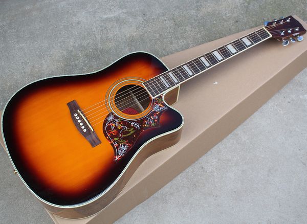 43 " tobacco sunburst cut-away acoustic guitar with rosewood fretboard,flower pickguard,acacia back/side,bone saddle and nut
43 " tobacco sunburst cut-away acoustic guitar with rosewood fretboard,flower pickguard,acacia back/side,bone saddle and nut