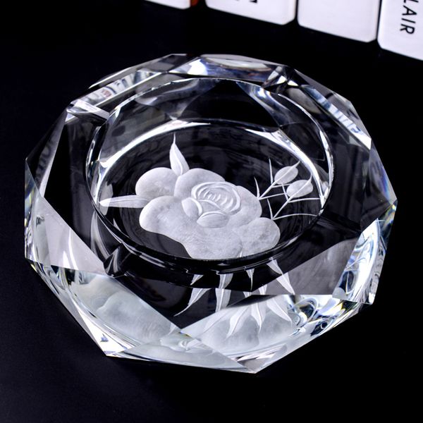 12 cm Bling Clear Octagon Crystal Glass Ashtray Engraving Rose for Husband Boyfriend Father Gift Room Decor DEC422
12 cm Bling Clear Octagon Crystal Glass Ashtray Engraving Rose for Husband Boyfriend Father Gift Room Decor DEC422