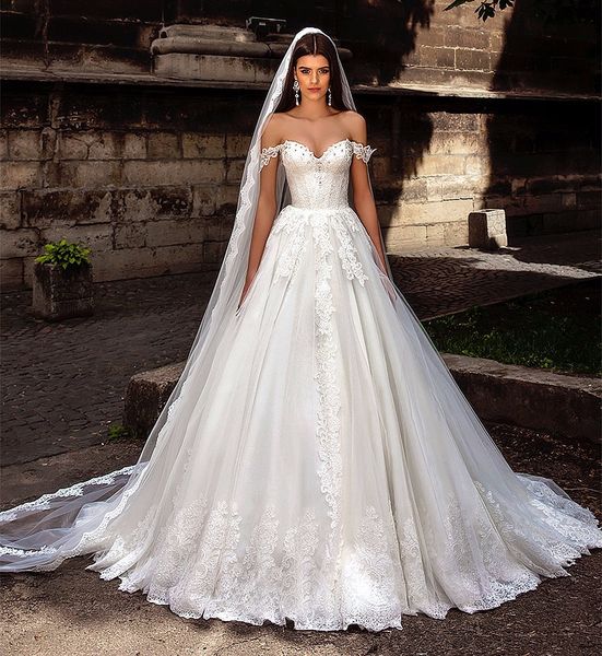 robe de mariage widding dress new design a-line sweetheart cap sleeve tulle lace luxury wedding dresses vestidos de noiva, White
robe de mariage widding dress new design a-line sweetheart cap sleeve tulle lace luxury wedding dresses vestidos de noiva, White