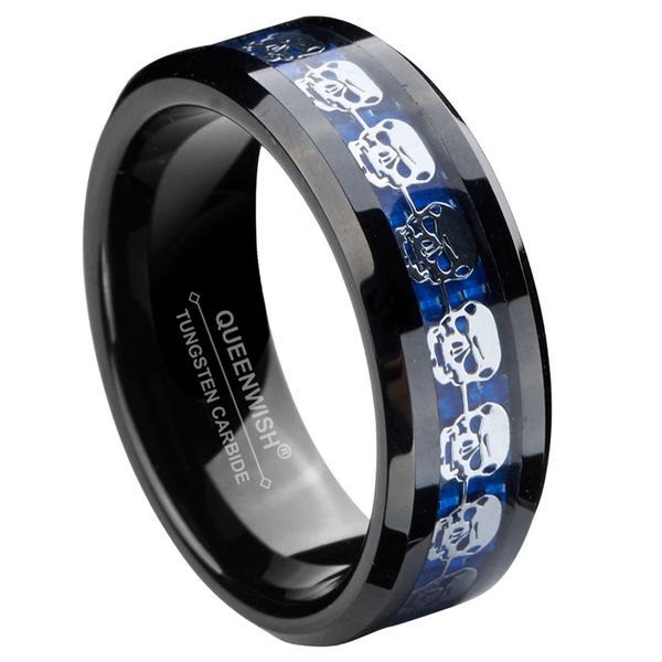 8mm black tungsten carbide ring silver skull ring inlay fancy engagement rings black friday gifts, Slivery;golden
8mm black tungsten carbide ring silver skull ring inlay fancy engagement rings black friday gifts, Slivery;golden