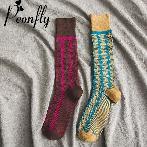 peonfly new colorful casual grid striped socks women mid-calf length vintage sock 2018 fashion creative soft cotton socks female, Black;white
peonfly new colorful casual grid striped socks women mid-calf length vintage sock 2018 fashion creative soft cotton socks female, Black;white