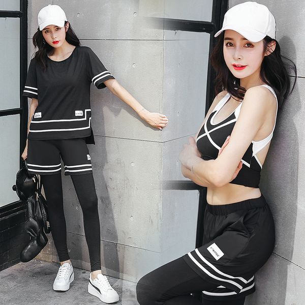 2018 new women yoga set quick dry fitness exercise half sleeve shirt&sports bra&running pants 3 piece set comfortable sport suit, White;red
2018 new women yoga set quick dry fitness exercise half sleeve shirt&sports bra&running pants 3 piece set comfortable sport suit, White;red