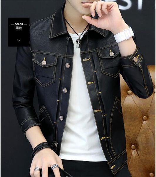 men's fall european american fashion korean style xiushen british boutique leisure lapel single breasted youth skin jacket m-3xl, Black
men's fall european american fashion korean style xiushen british boutique leisure lapel single breasted youth skin jacket m-3xl, Black