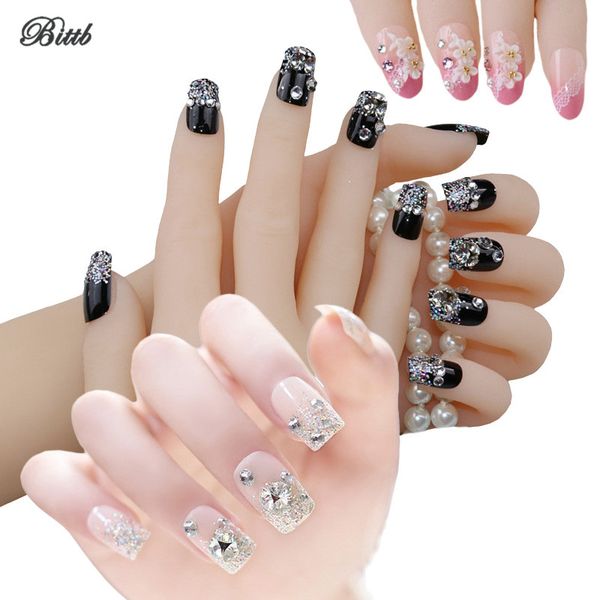 bittb 24pcs/set finished false nails bride nail art decoration tips fake nail with back glue sticker lace flower fingernail tips, Red;gold
bittb 24pcs/set finished false nails bride nail art decoration tips fake nail with back glue sticker lace flower fingernail tips, Red;gold